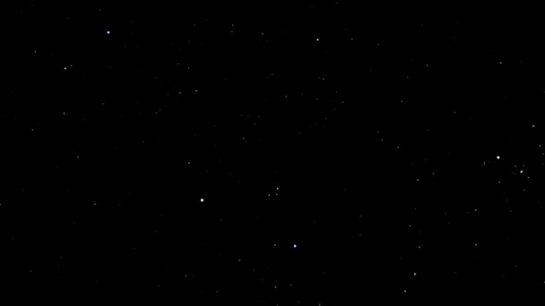 Gwiaździsta noc z spadająca gwiazda — Wideo stockowe