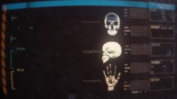 Analyser l'humain avec un moniteur rétro futuriste 