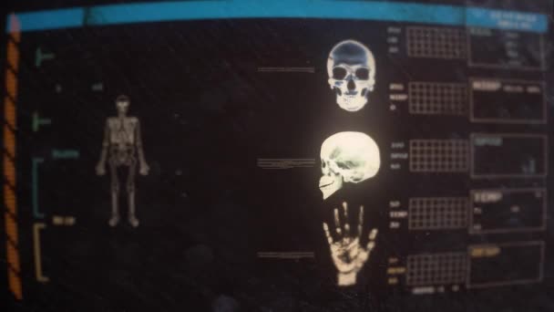 Analyser l'humain avec un moniteur rétro futuriste 