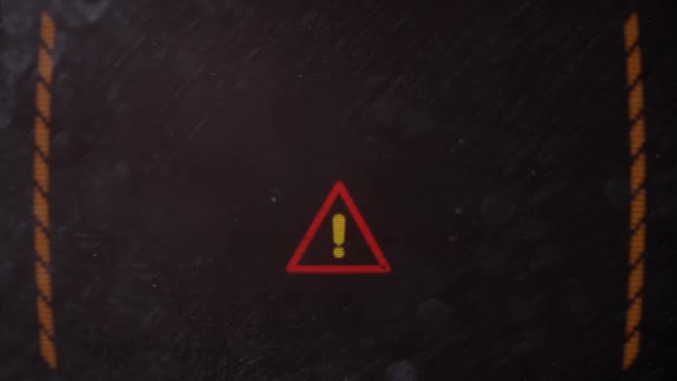 Signal d'alerte d'éjection sur un vieil écran sale 