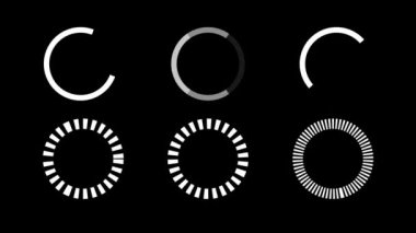 Siyah bir ekranda sayfa düğmelerini simgeleri yükleme