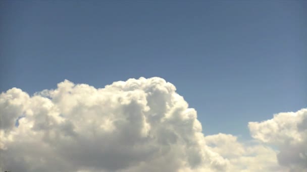Grande gonfio bianco nuvola tempo lapse — Video Stock