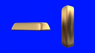 Ons altın bir mavi ekran arka plan üzerinde dönen