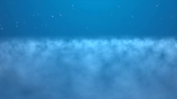 Cielo mágico por encima de las nubes con estrellas brillantes — Vídeo de stock