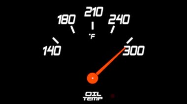 Animasyonlu petrol Tempature metre siyah bir zemin üzerine