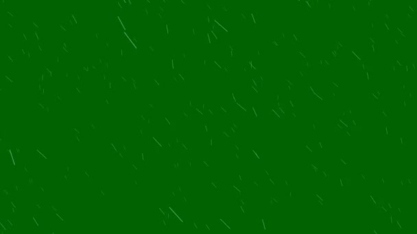 Lluvia ventosa sobre una pantalla verde Animación de fondo — Vídeo de stock