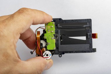 SLR kamera deklanşörü. kamera mekanizması