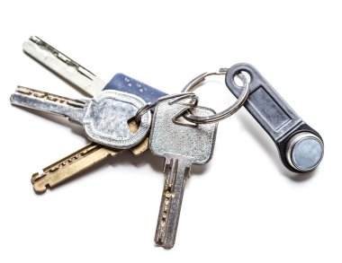 Beyaz arka plan üzerinde izole tuşları