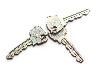 Beyaz arka plan üzerinde izole tuşları