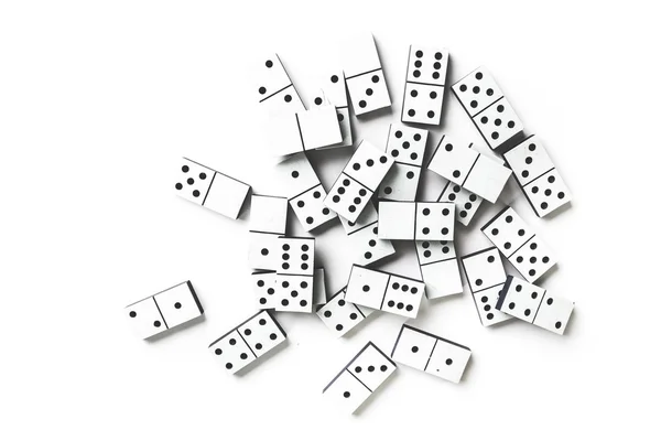 Beyaz bloklar domino etkisi — Stok fotoğraf