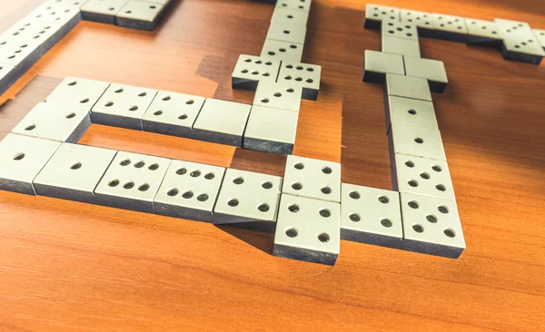 Old School Game Custom laserowo wycięte domino — Zdjęcie stockowe