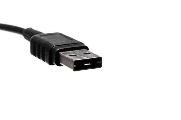 Cabo USB Plug isolado no fundo branco — Fotografia de Stock