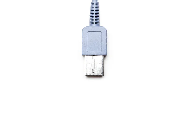 Cabo USB Plug isolado no fundo branco — Fotografia de Stock