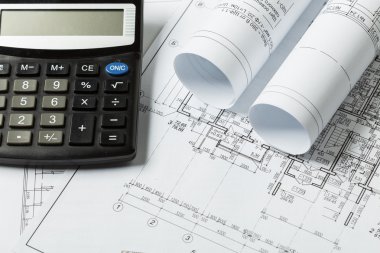 İnşaat sektöründe Mimarlık mimari planlar proje rulo
