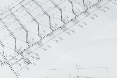 İnşaat sektöründe Mimarlık mimari planlar proje rulo