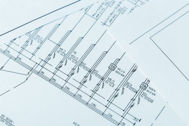 İnşaat sektöründe Mimarlık mimari planlar proje rulo