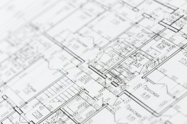İnşaat sektöründe Mimarlık mimari planlar proje rulo