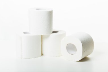 Tuvalet kağıdı yakın çekim izole