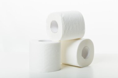 Tuvalet kağıdı yakın çekim izole