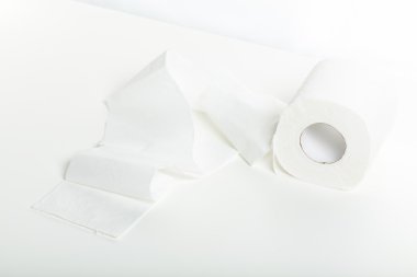 Tuvalet kağıdı yakın çekim izole