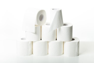 Tuvalet kağıdı yakın çekim izole
