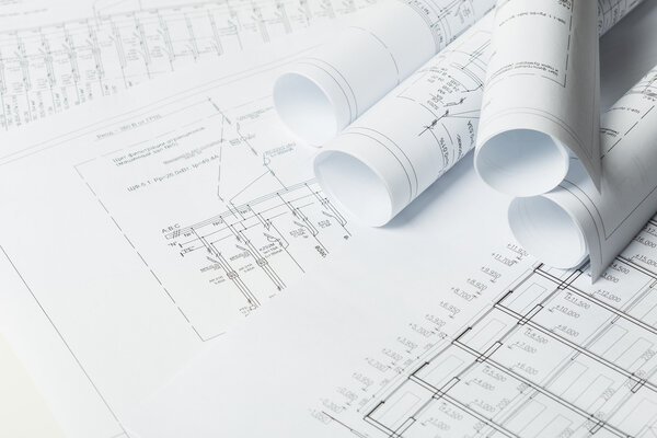 construction industry Architecture rolls architectural plans project
