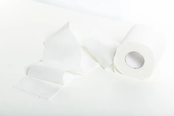 Toaletní papír detail izolované — Stock fotografie