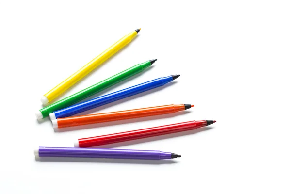 Bolígrafos de fieltro aislados — Foto de Stock