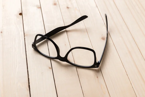 Очистити окуляри окуляри з чорною рамкою — стокове фото