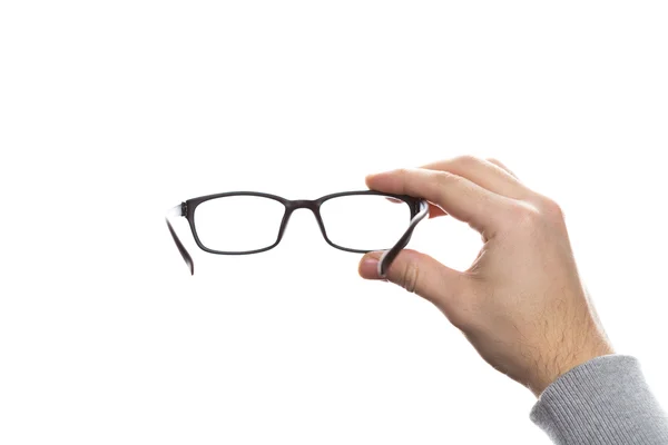 하얀 배경 안경 — 스톡 사진