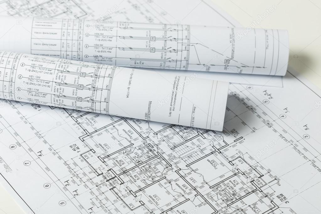 construction industry Architecture rolls architectural plans project