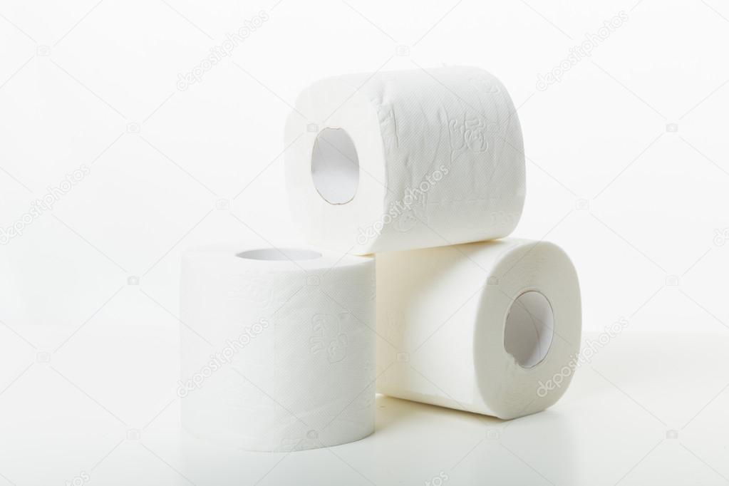 toilet paper close-up isolated