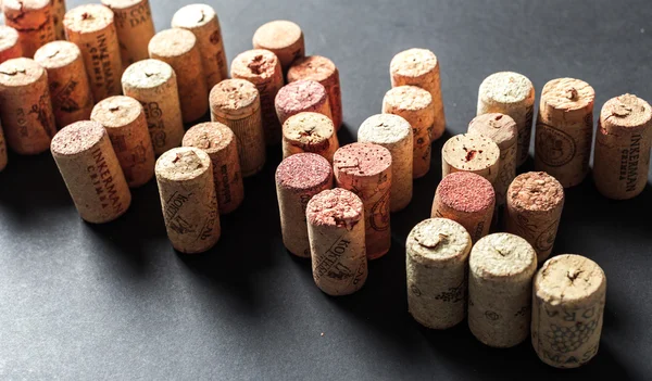 Background pattern of wine bottles corks