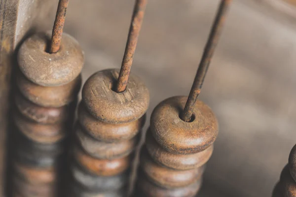 Abacus vintage sobre fondo de madera — Foto de Stock