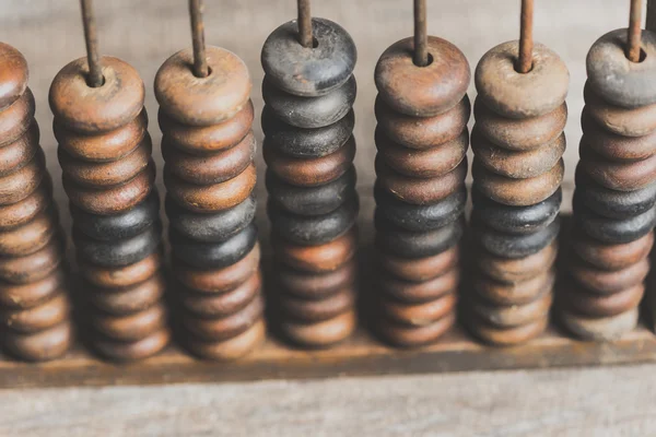 Abacus vintage em fundo de madeira — Fotografia de Stock