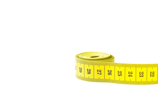 Fita de medição isolada no fundo branco — Fotografia de Stock