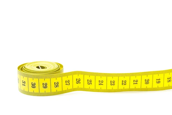 Fita de medição isolada no fundo branco — Fotografia de Stock