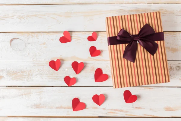 Día de San Valentín Día de San Valentín Corazón en madera vieja . — Foto de Stock