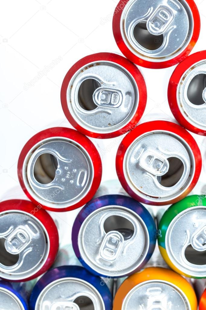 Aluminum cans isolated