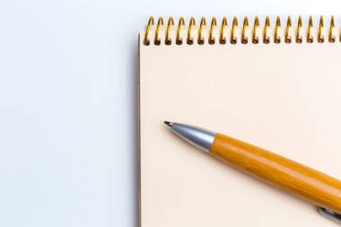 Tükenmez kalem defter üzerinde