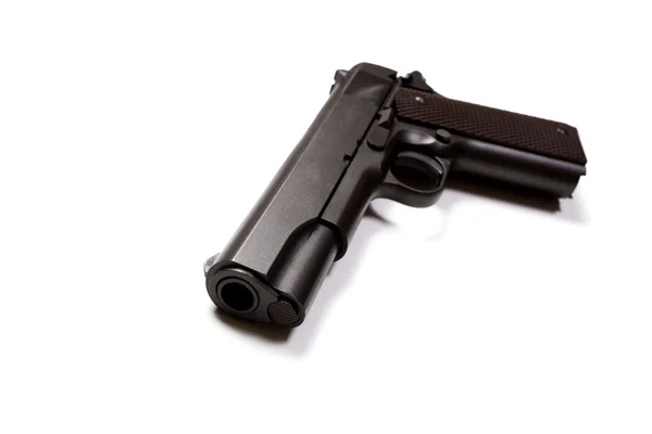 Πυροβόλο όπλο χεριών που απομονώνονται σε λευκό φόντο — Φωτογραφία Αρχείου