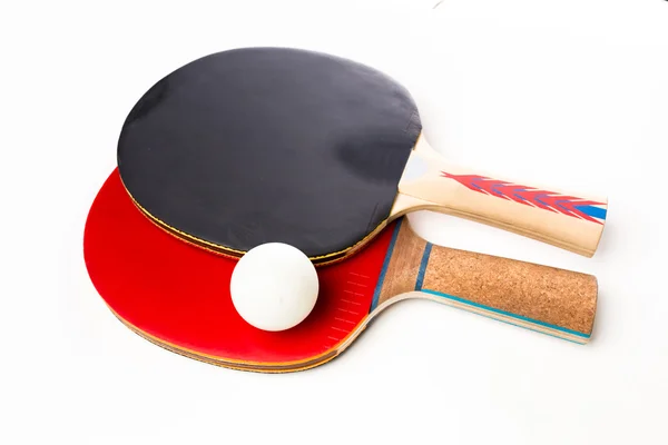 Ракетки и мячик для пинг-понга — стоковое фото