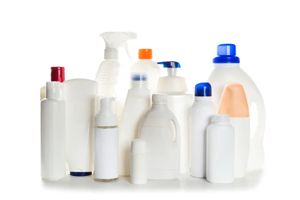Plastik kaplarda temizlik ürünleri — Stok fotoğraf