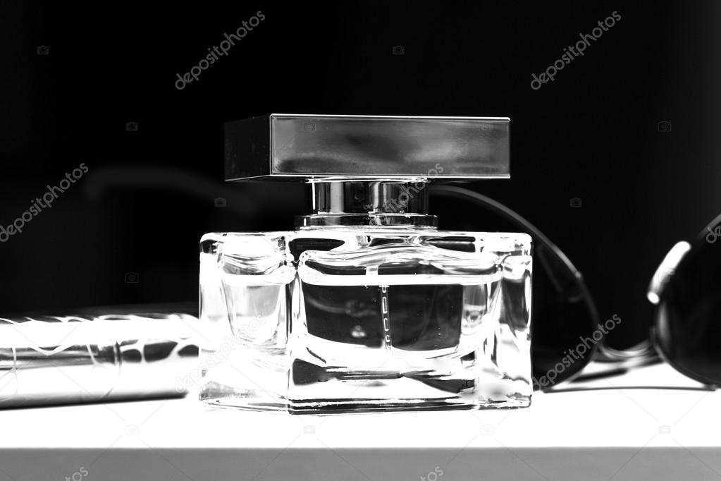 Perfume bottle close up