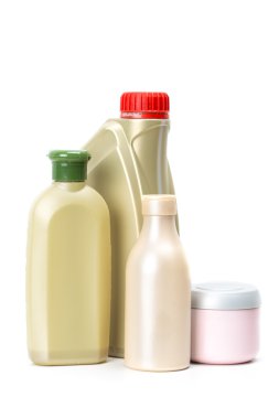 Ev kimyasallar için plastik ambalaj.