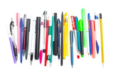 Farklı kalemler ve kurşun kalemler