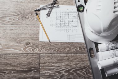 Proje çizimleri ve mutfak eşyaları