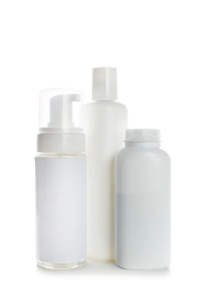 Diferentes recipientes cosméticos — Fotografia de Stock