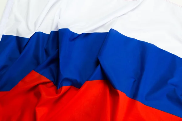 Close-up schot van golvende vlag van Rusland — Stockfoto