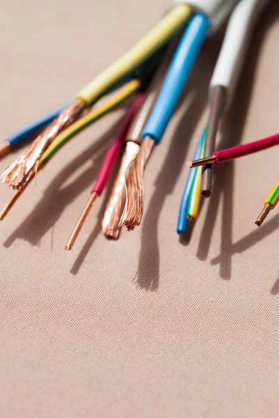 Color electric cables — Stock fotografie